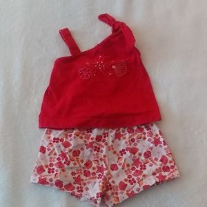 Toddler tank top and shorts size 2T